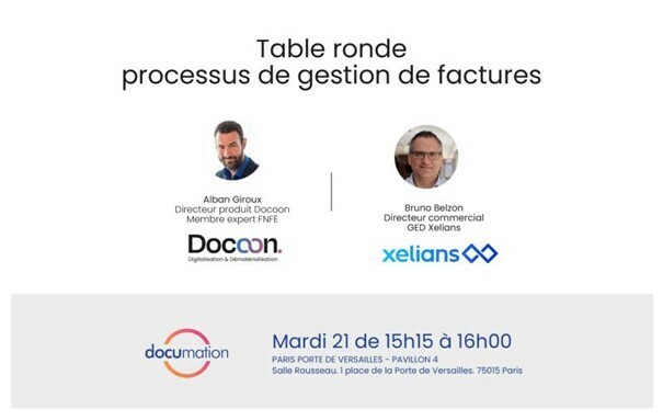 Rendez-vous à la table ronde Xelians et Docoon sur les processus de gestion de factures